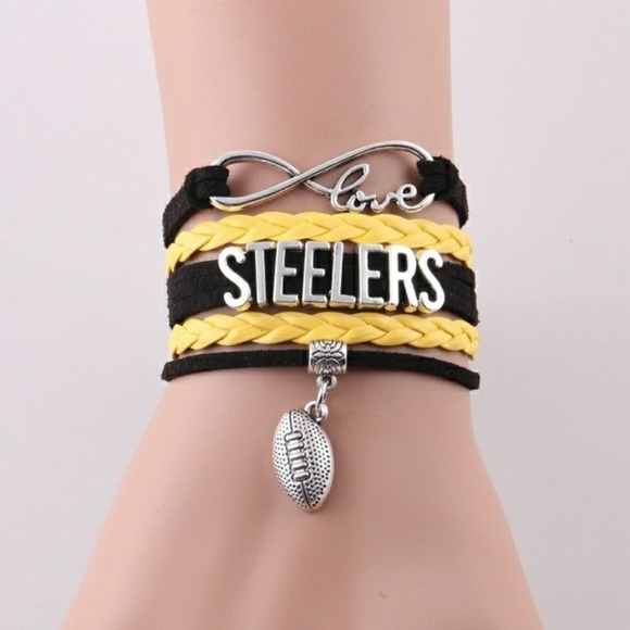 Jewelry - Pittsburgh Steelers Football Charm Bracelet